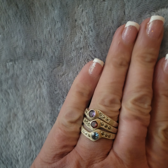 Sterling Silver Stackable Rings - Picture 2 of 2